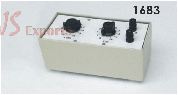 DECADE CAPACITANCE BOXES (250V DC) Two dials
