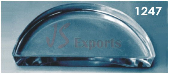 PERSPEX BLOCK, SEMICIRCULAR